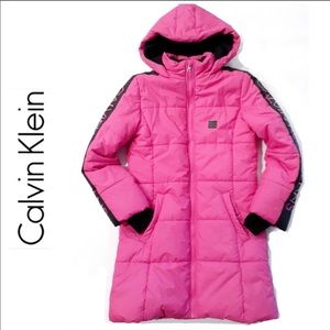 Calvin Klein girls winter puffer jacket w/hood